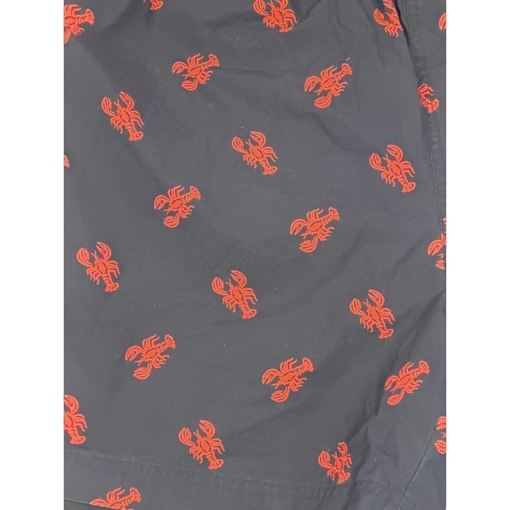Polo Sport Ralph Lauren Swim Trunks Navy Blue Red Lobster Printed Mens XL Preppy